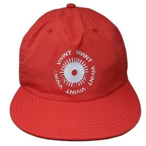 as colour 5 Panel Red White OS Vivint Logo Nylon Snapback Adjustable Hat